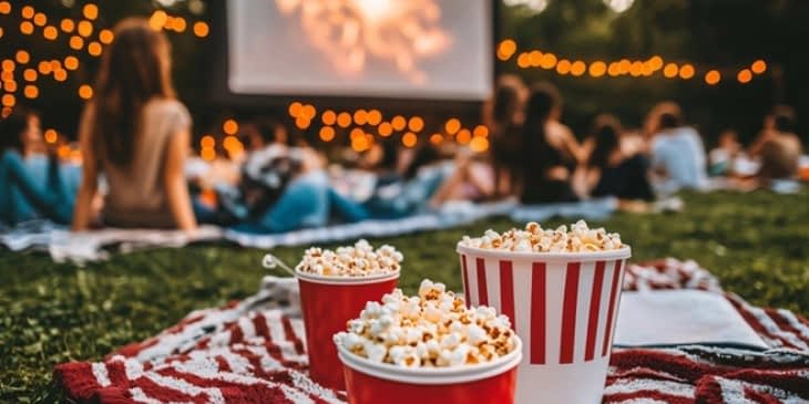 Une toile sous les étoiles : organisez votre soirée cinéma à la maison entre voisins