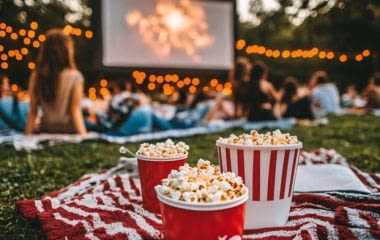 Une toile sous les étoiles : organisez votre soirée cinéma à la maison entre voisins