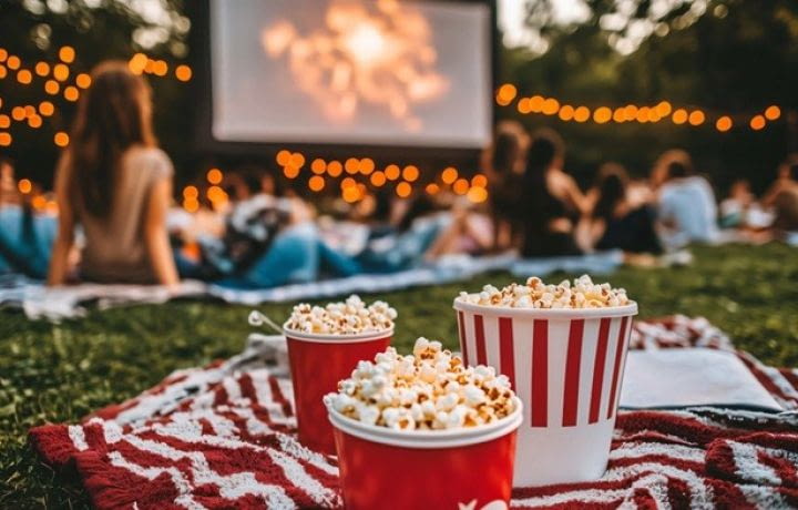 Une toile sous les étoiles : organisez votre soirée cinéma à la maison entre voisins