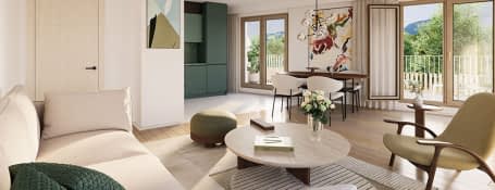 Fontaine écoquartier Porte du Vercors à 10 min du tram A