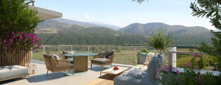 Meylan vue sur le massif de Belledonne