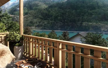 Allemond chalet vue lac à 5 min du centre du village
