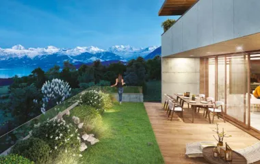 Évian-les-Bains maisons avec vue sur le lac Léman