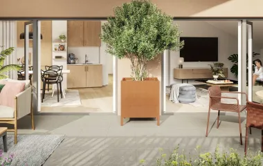 Programme immobilier neuf Grenoble éco-quartier, à 5 min à pied du tramway A
