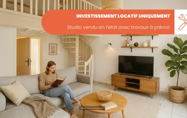 Oullins INVESTISSEMENT studio vendu en l’état travaux à prévoir