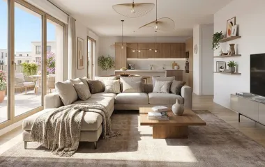 Oullins-Pierre-Bénite quartier de La Saulaie au pied du métro B