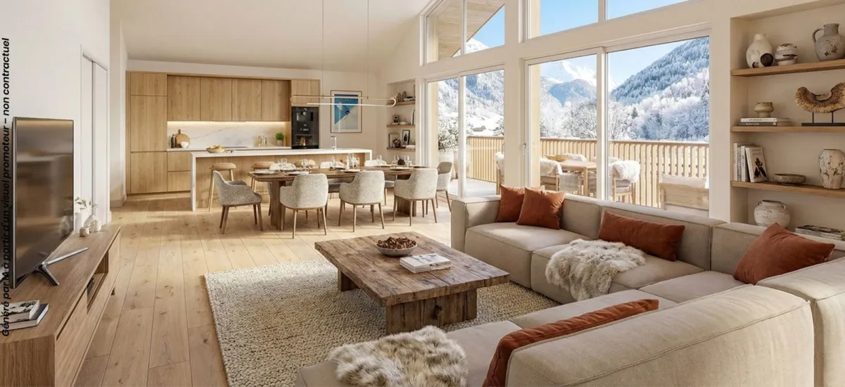 Allemond à 1 min à pied de la télécabine de l’Eau d’Olle Express