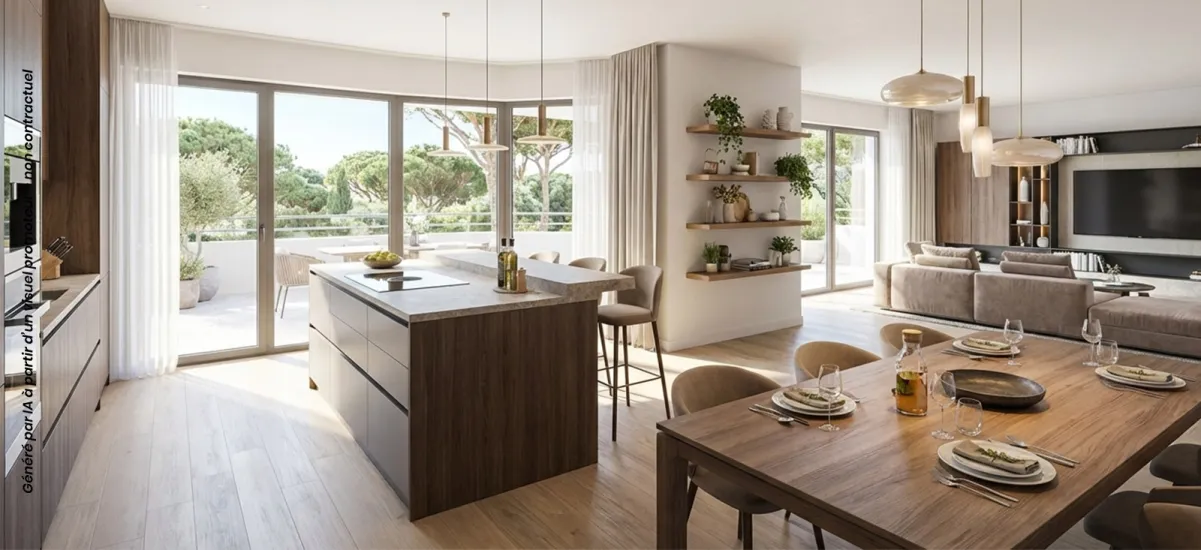 Antibes quartier des Terriers vue sur la mer