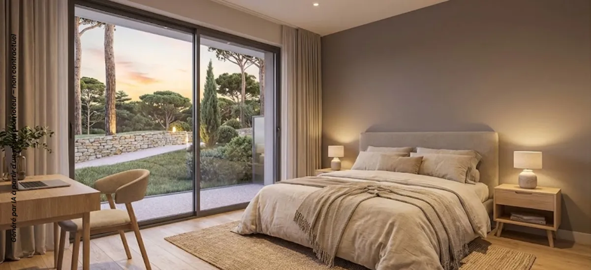 Antibes quartier des Terriers vue sur la mer