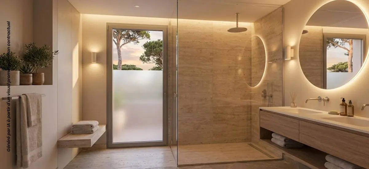 Antibes quartier des Terriers vue sur la mer