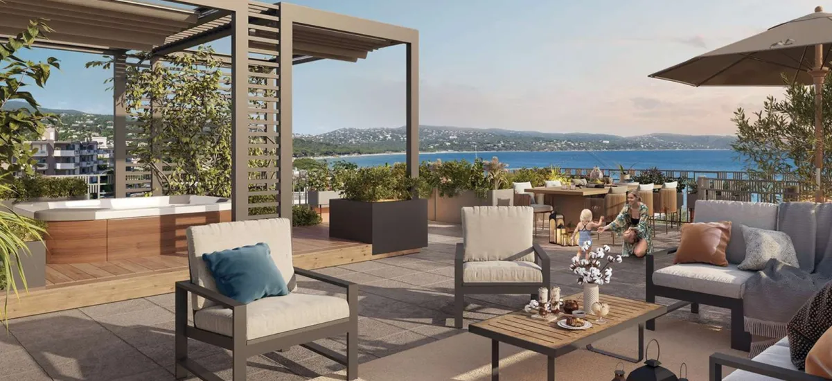 Cavalaire-sur-Mer à proximité de la plage