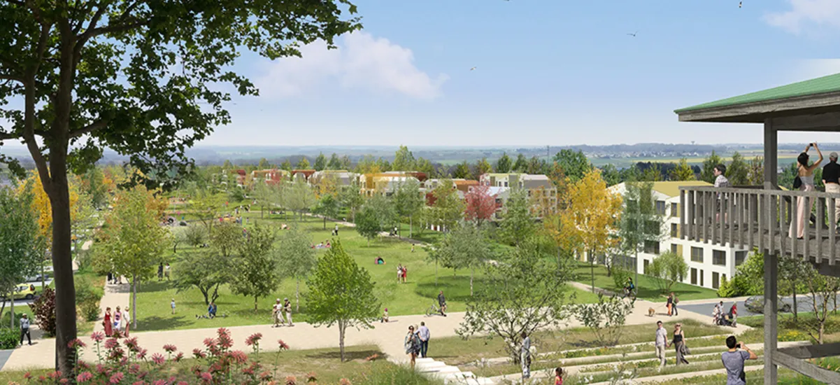 Courseulles-sur-Mer quartier vers en bord de mer