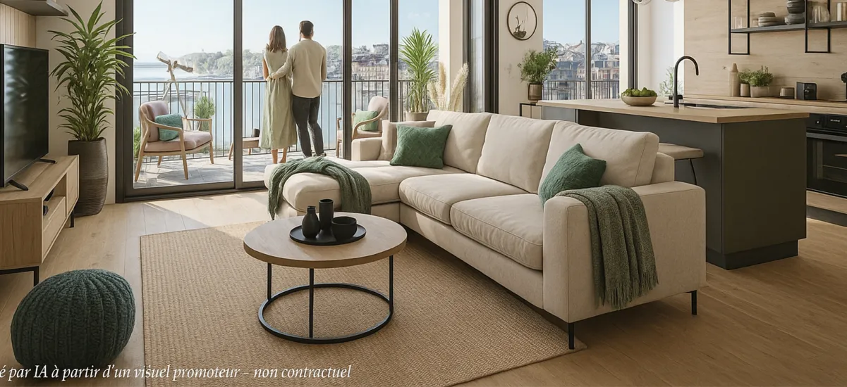 Dieppe vue chenal au pied du port de plaisance