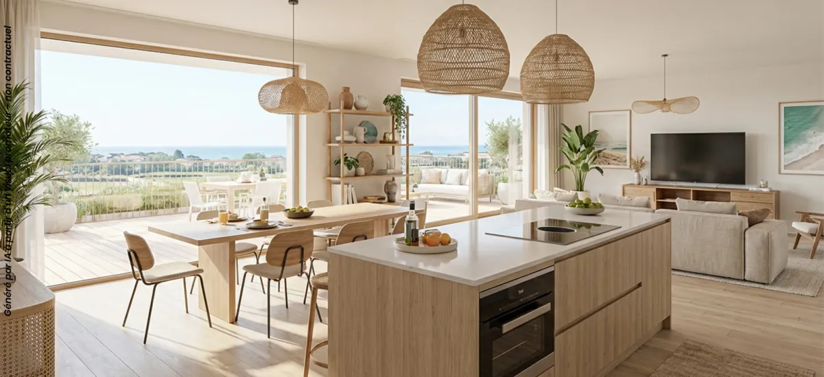 Dunkerque quartier de la Pointe des Alliés face à la mer