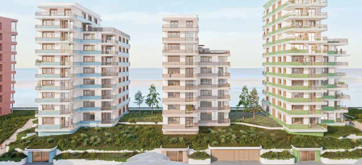 Dunkerque quartier de la Pointe des Alliés face à la mer