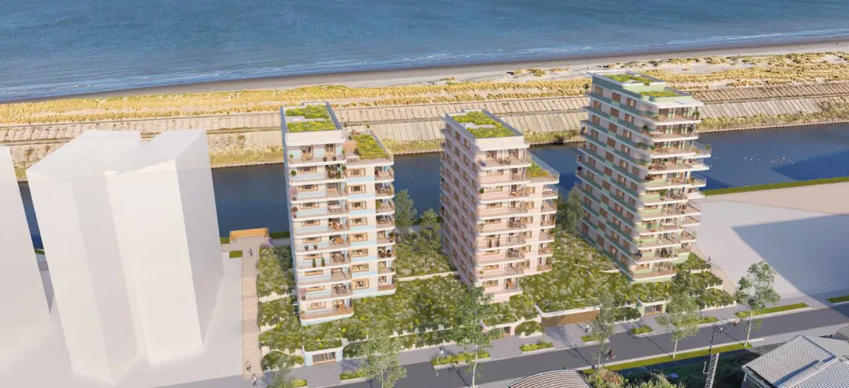 Dunkerque quartier de la Pointe des Alliés face à la mer