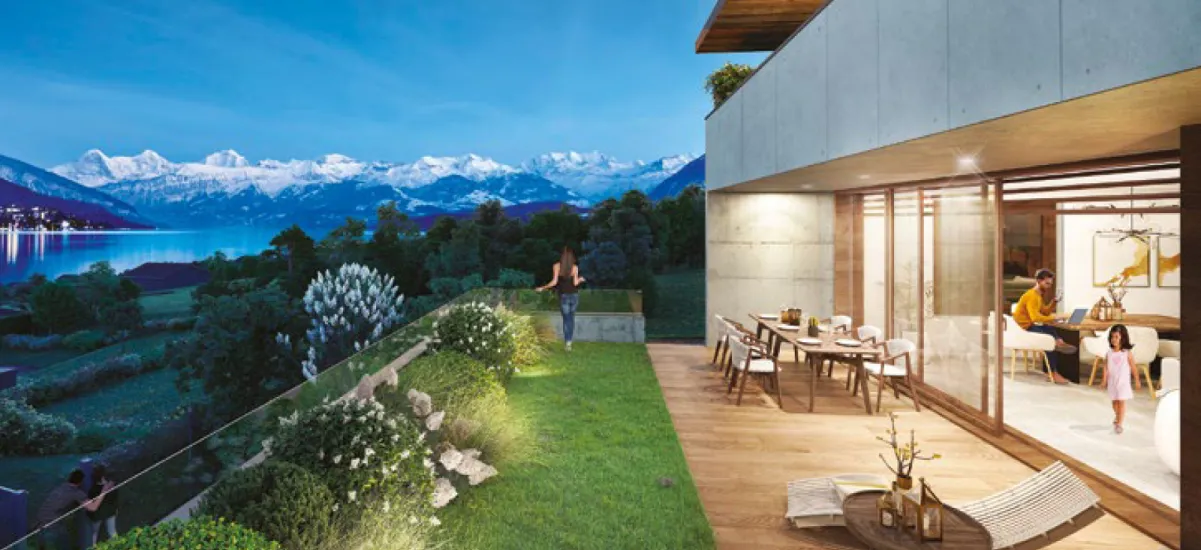 Évian-les-Bains maisons avec vue sur le lac Léman