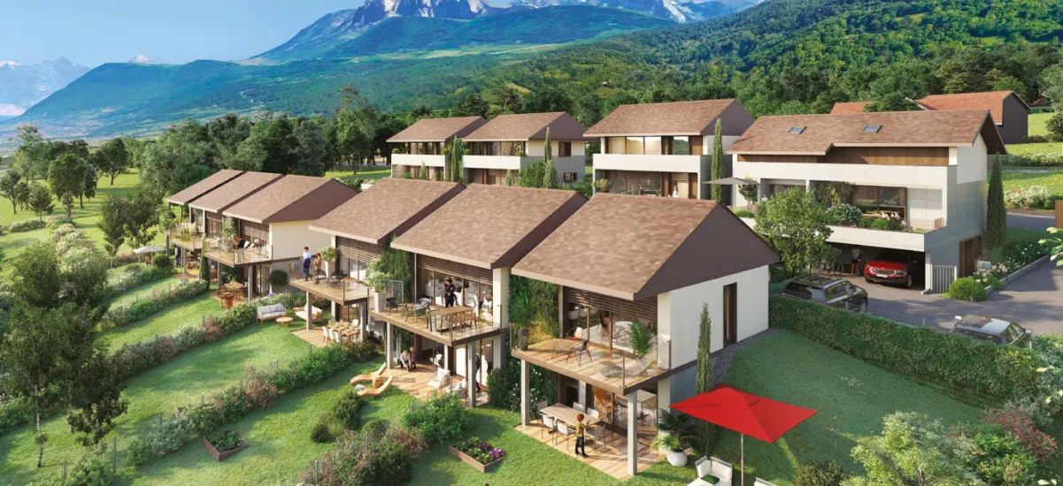 Évian-les-Bains maisons avec vue sur le lac Léman