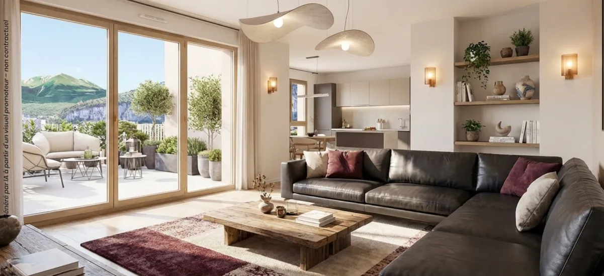 Fontaine écoquartier Porte du Vercors à 10 min du tram A