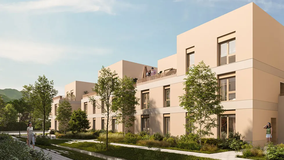 Fontaine écoquartier Porte du Vercors à 10 min du tram A