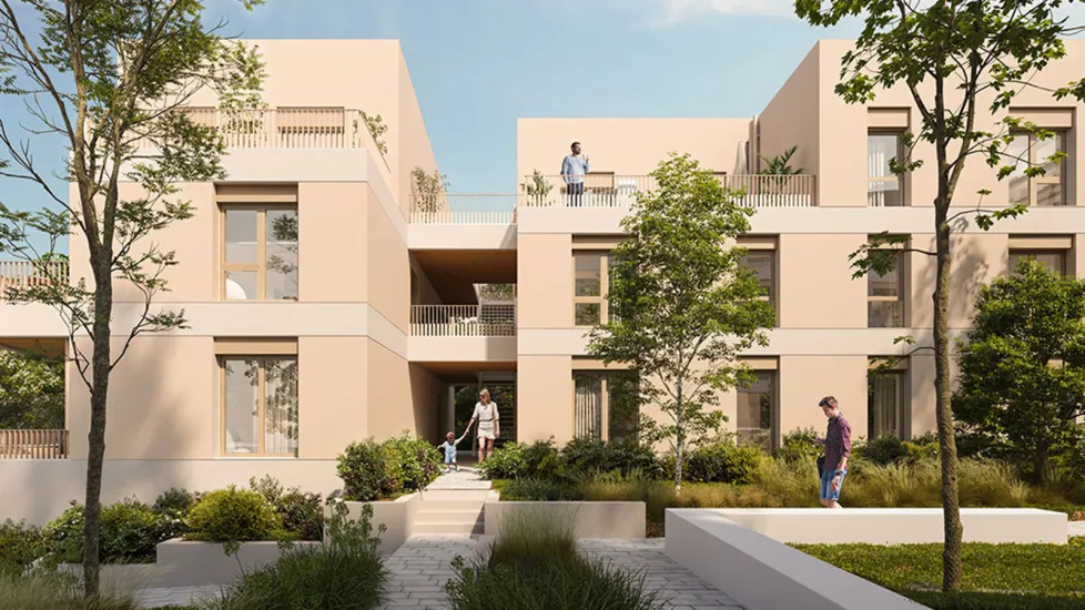 Fontaine écoquartier Porte du Vercors à 10 min du tram A