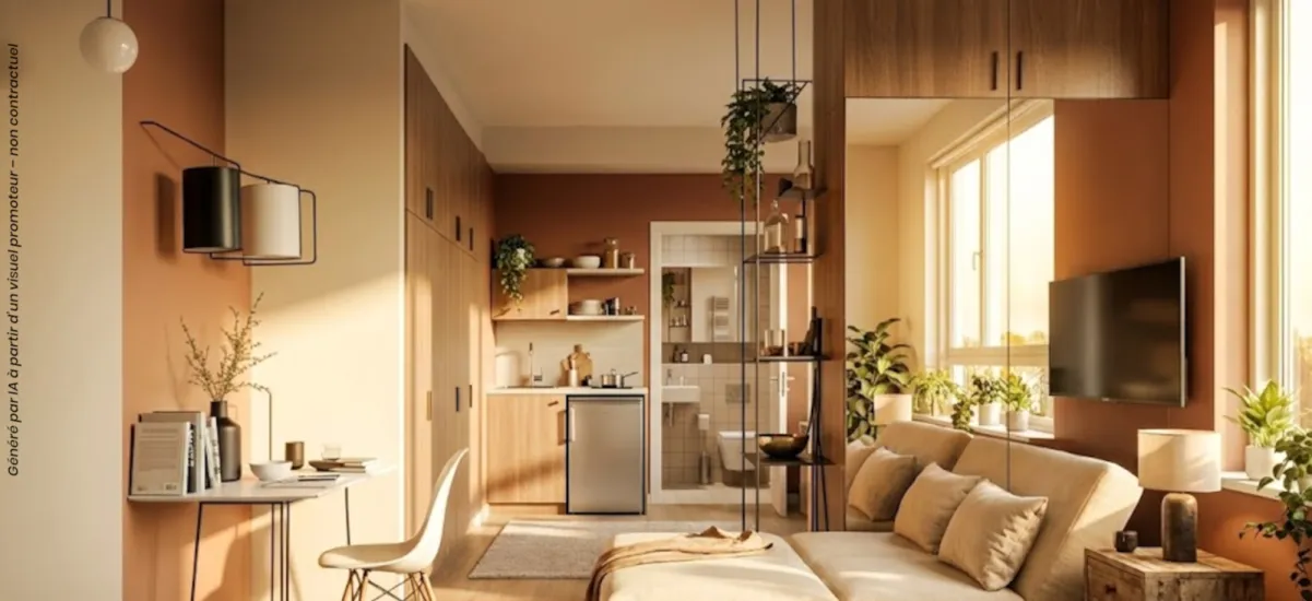 Gaillard réhabilitation vue sur le Salève au pied du tramway