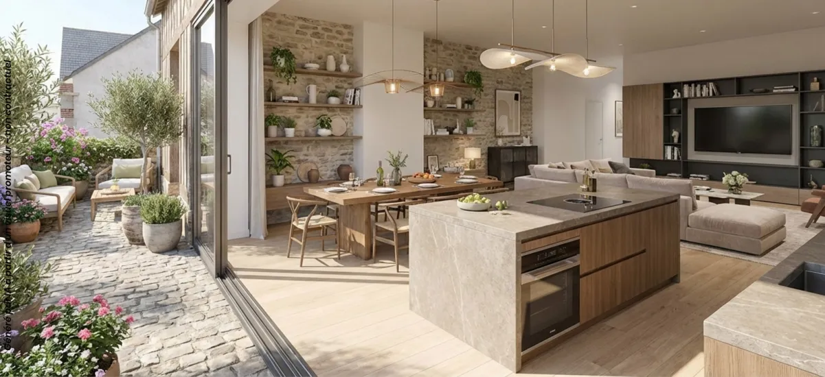 Honfleur réhabilitation à proximité du Vieux Bassin