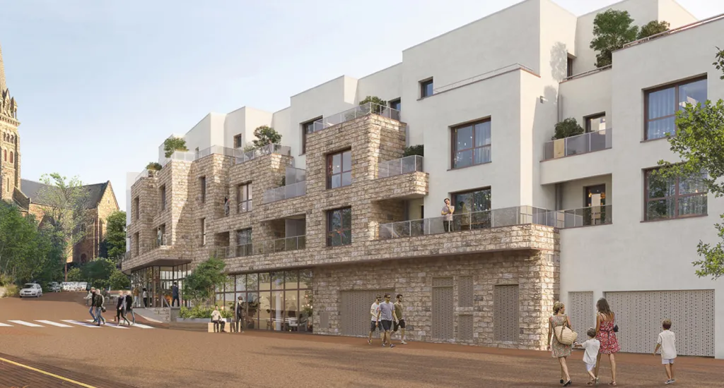 La Chapelle-des-Fougeretz bordée par la Place Eugène Choux