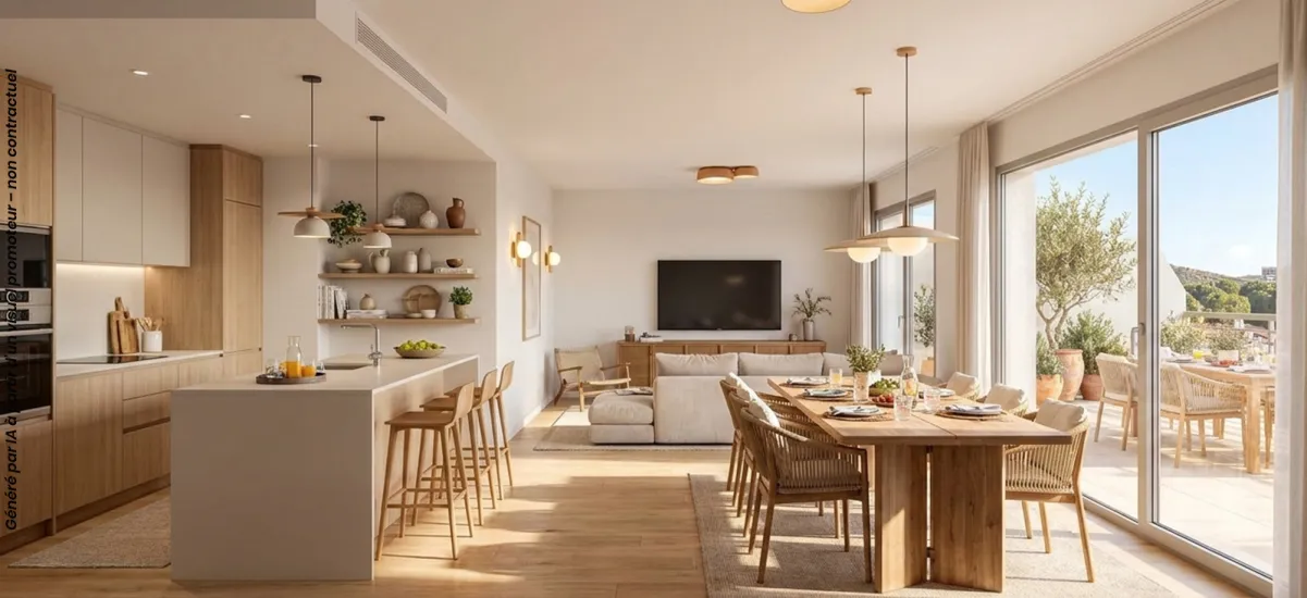 Le Cannet avec commerces de proximité et à 2 km de la mer