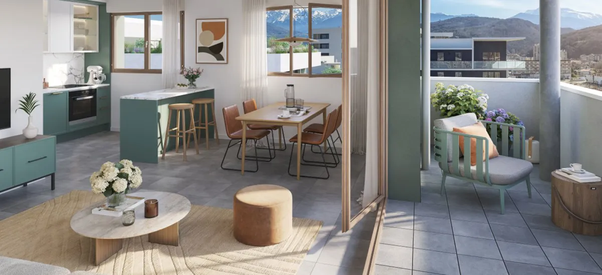 Le Pont-de-Claix vue dégagées au pied du nouveau tram