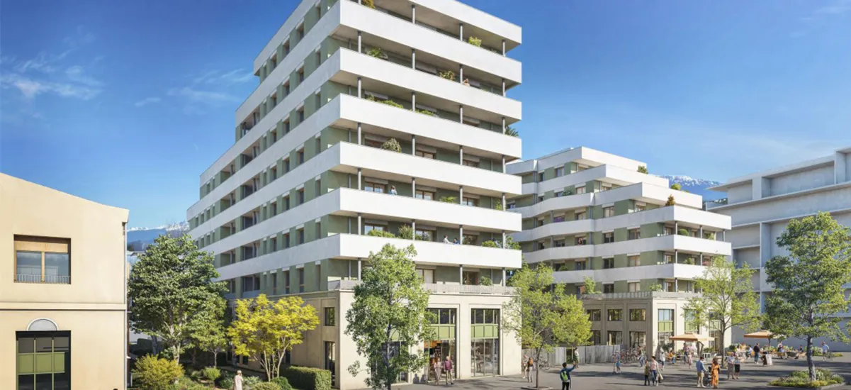 Le Pont-de-Claix vue dégagées au pied du nouveau tram