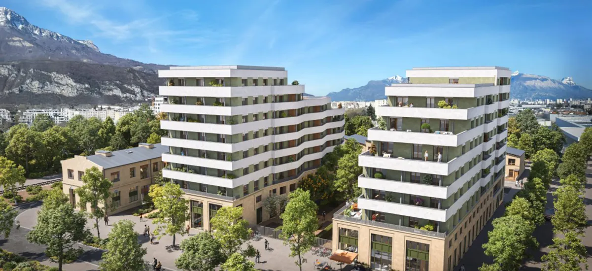 Le Pont-de-Claix vue dégagées au pied du nouveau tram