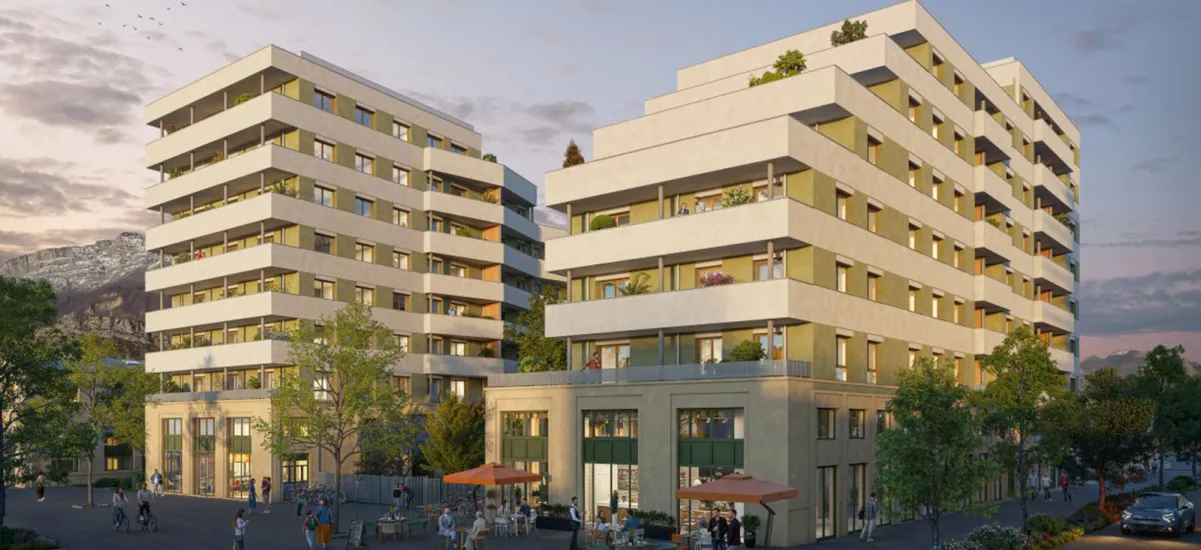 Le Pont-de-Claix vue dégagées au pied du nouveau tram