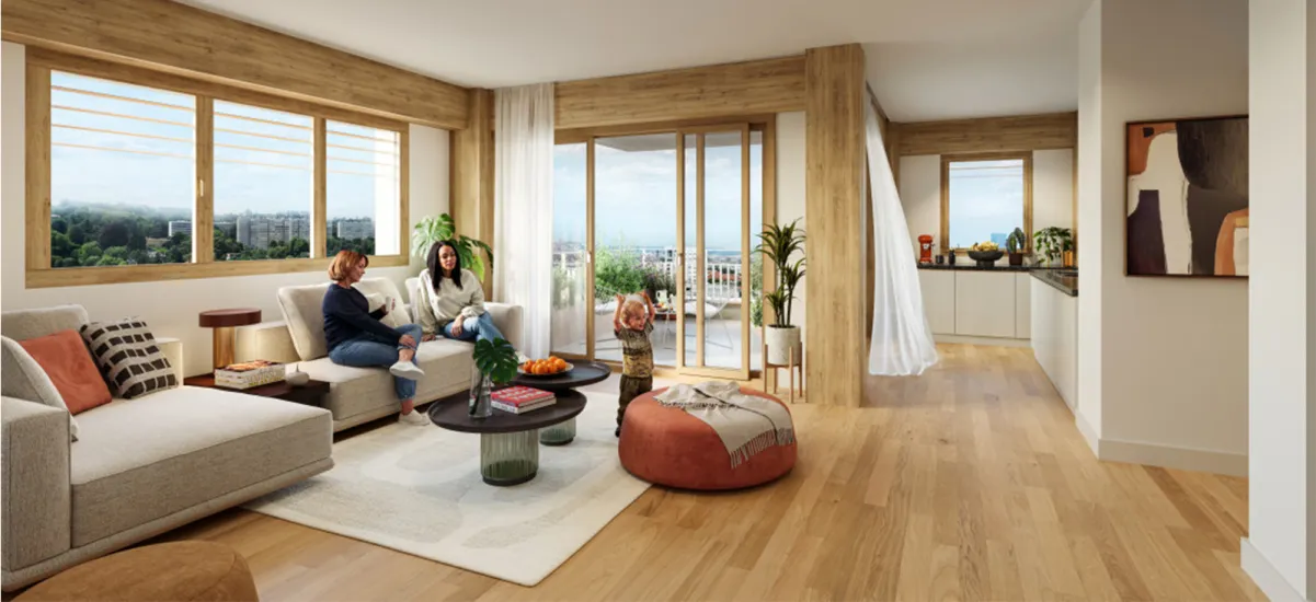 Lyon 2e secteur Confluence à deux pas des arrêts tram T1 et T2