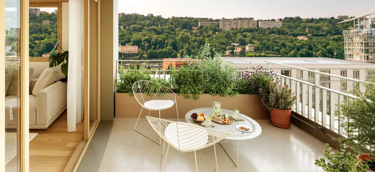 Lyon 2e secteur Confluence à deux pas des arrêts tram T1 et T2