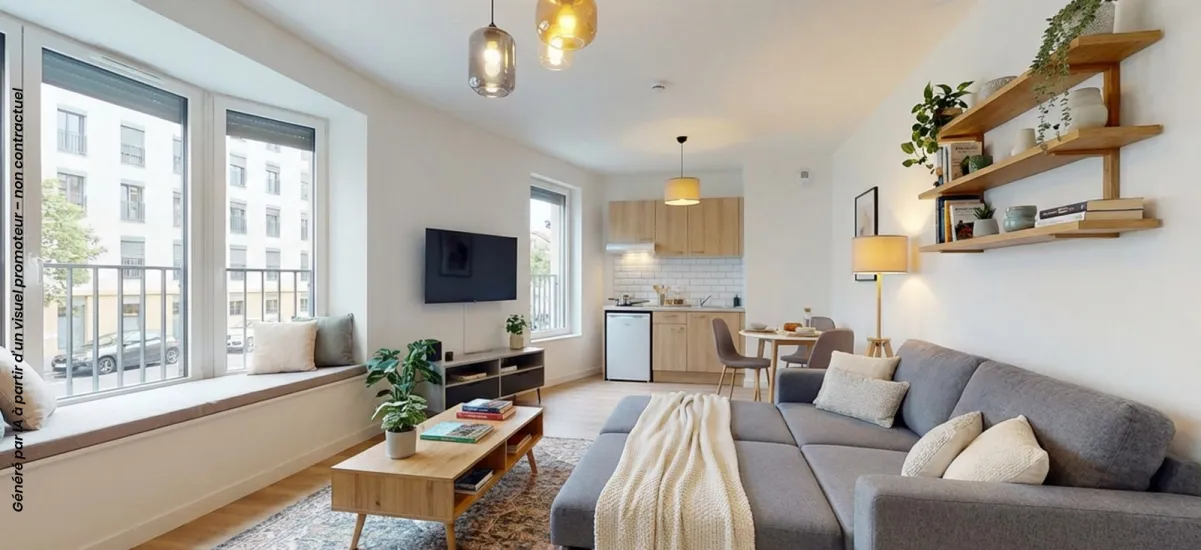 Lyon 8ème résidence étudiante à 15 min à pied du métro B