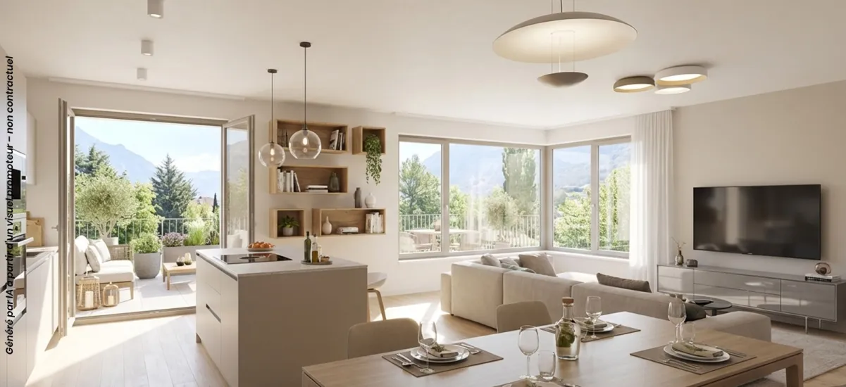 Montmélian vue sur le massif de Belledonne