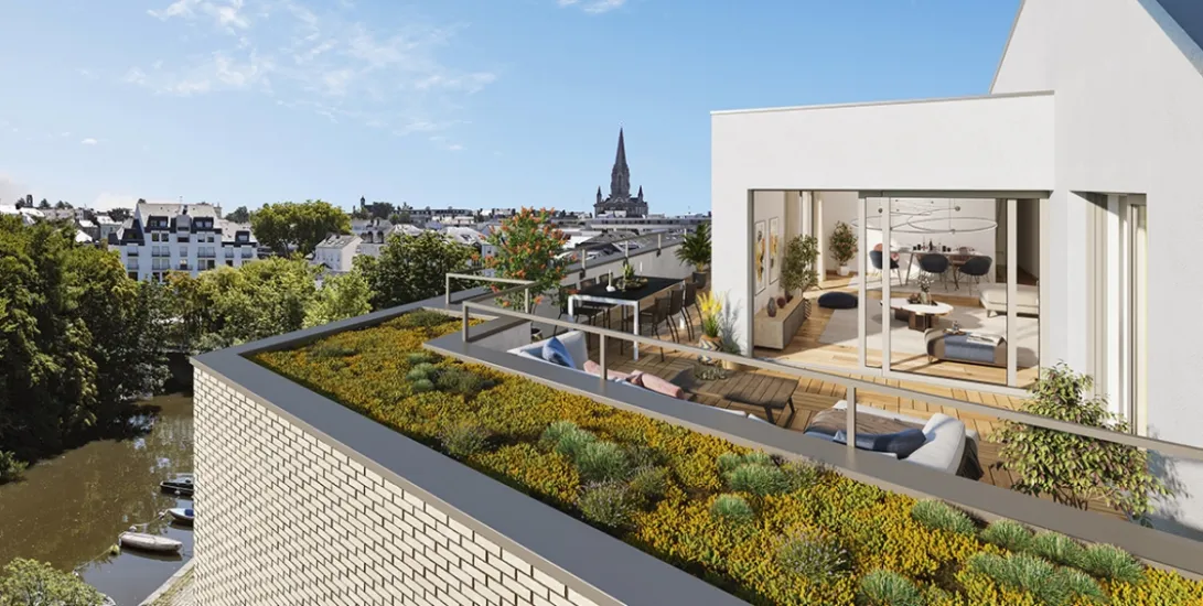 Nantes quartier prisé avec vue sur l’île de Versailles