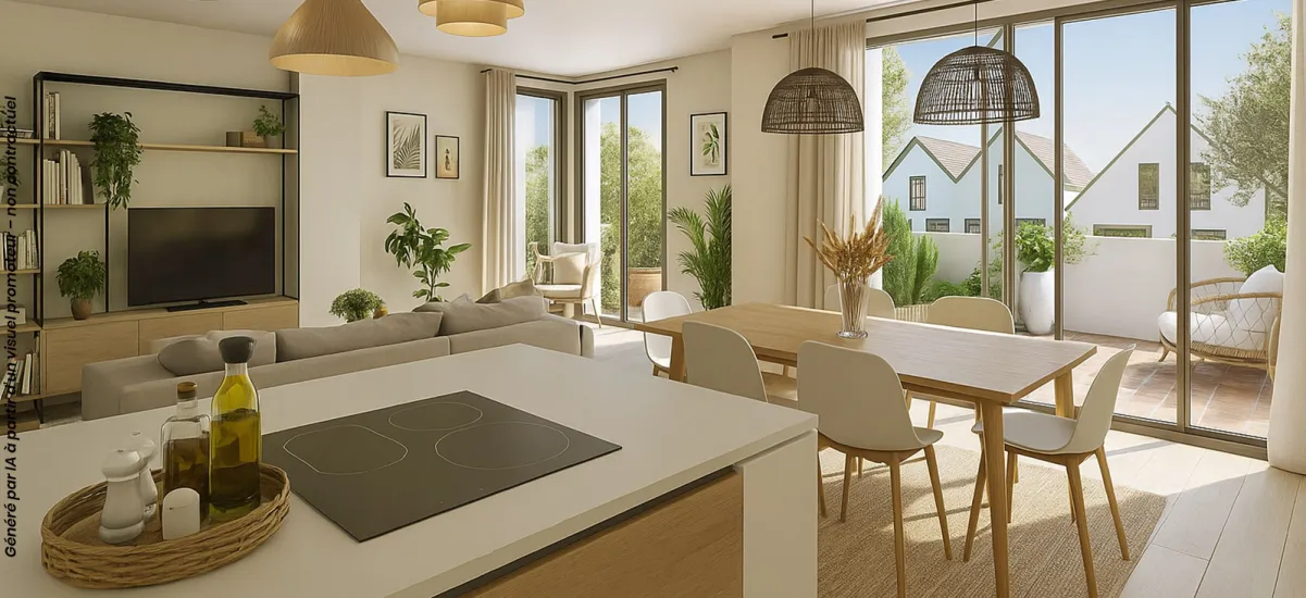 Neauphle-le-Château face au centre-bourg