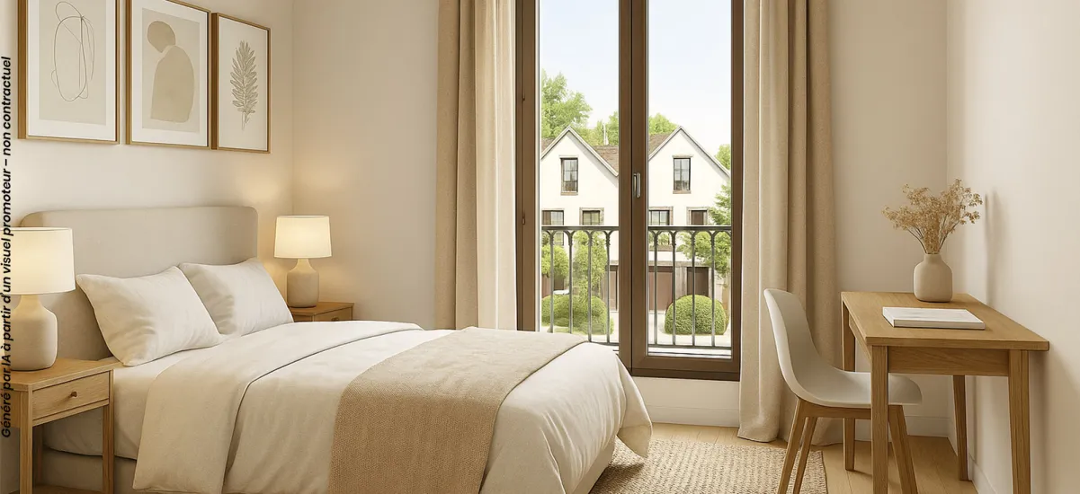 Neauphle-le-Château face au centre-bourg