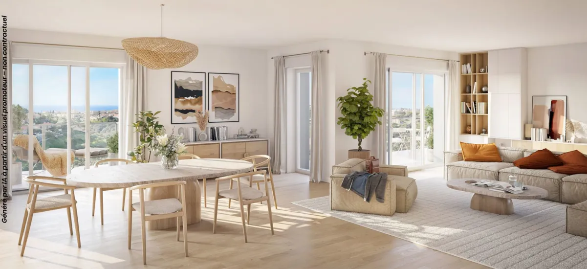 Nice sur les hauteurs à 15 min de route du centre