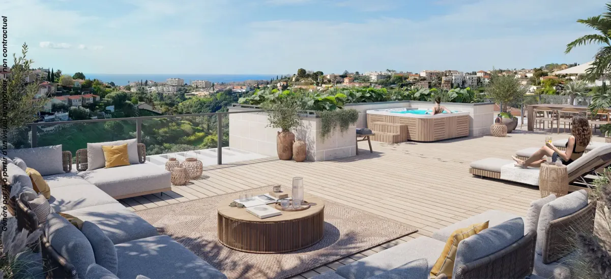 Nice sur les hauteurs à 15 min de route du centre