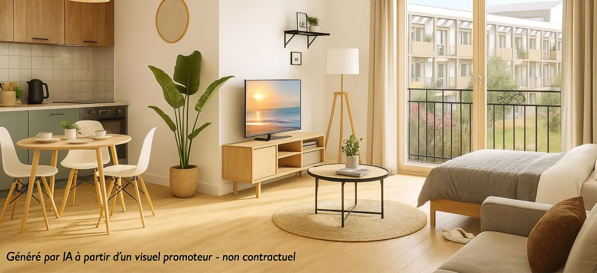 Niort résidence étudiante face à un parc boisé