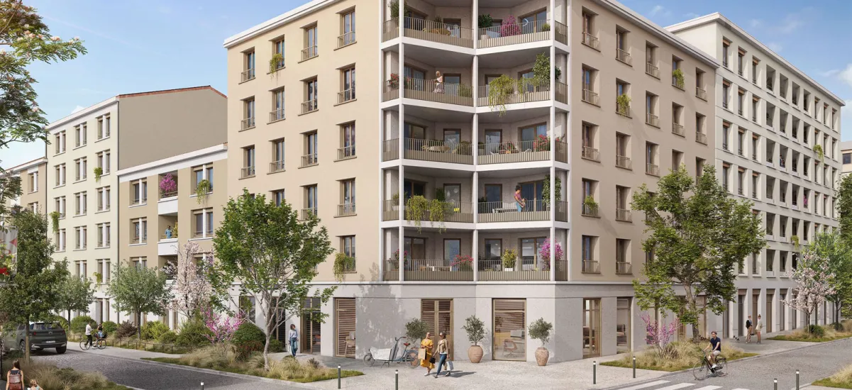 Oullins-Pierre-Bénite quartier de La Saulaie au pied du métro B