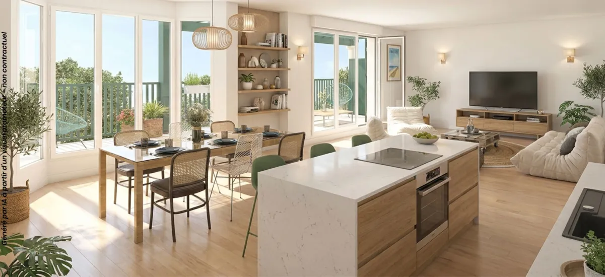 Sanguinet vues dégagées à deux minutes du lac