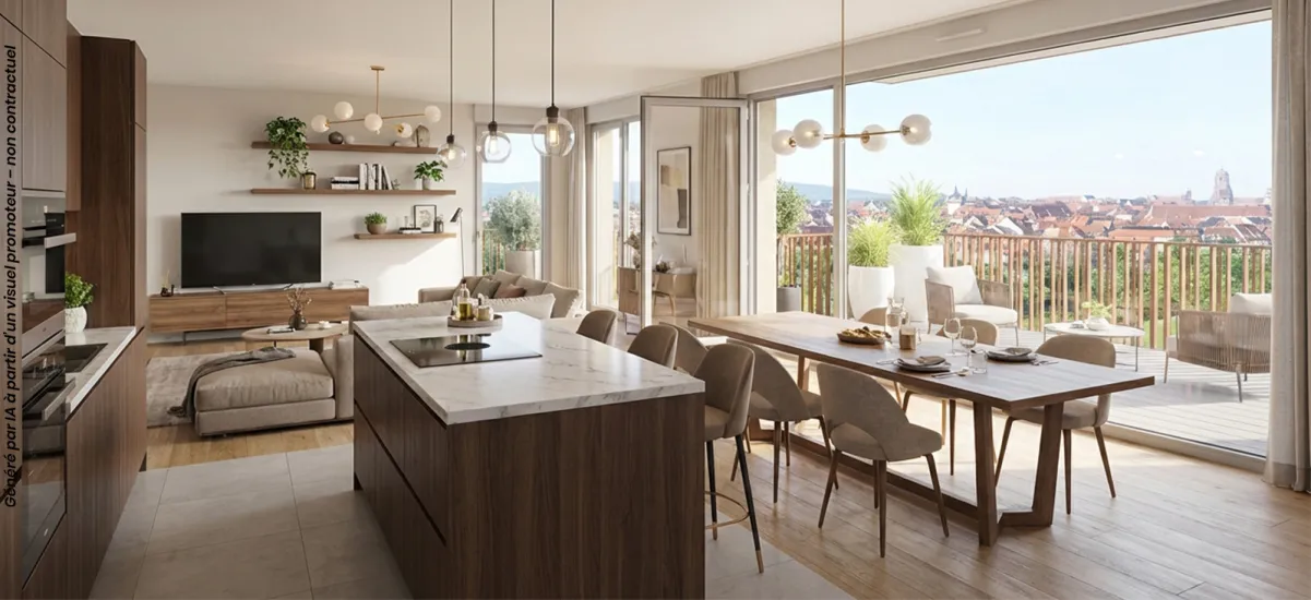 Sélestat adresse unique avec vues sur les Berges de l’Ill