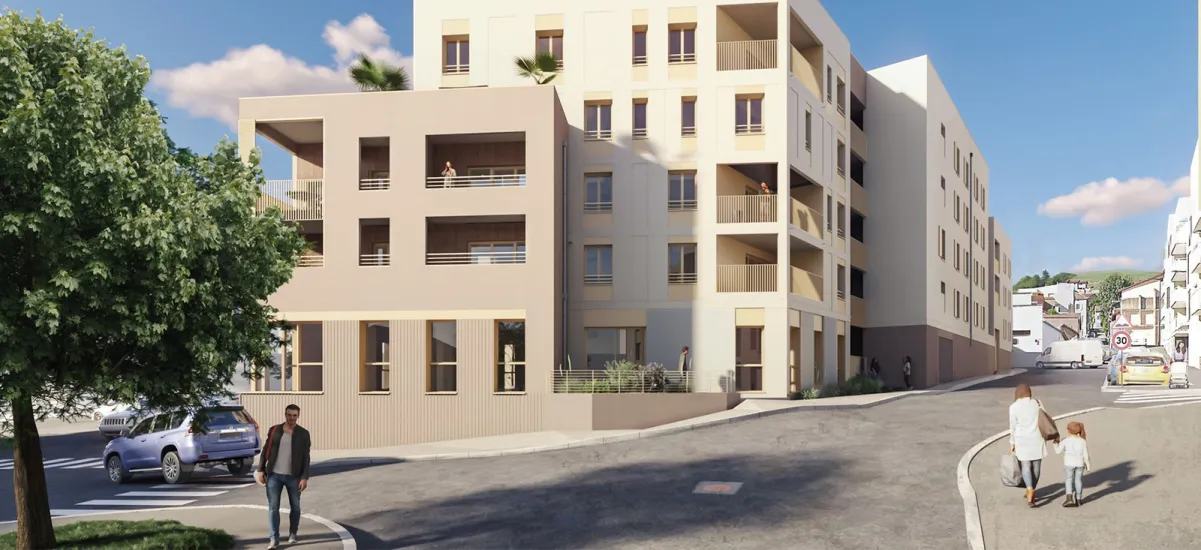 Tarare proche de la Place Ambroise Croizat