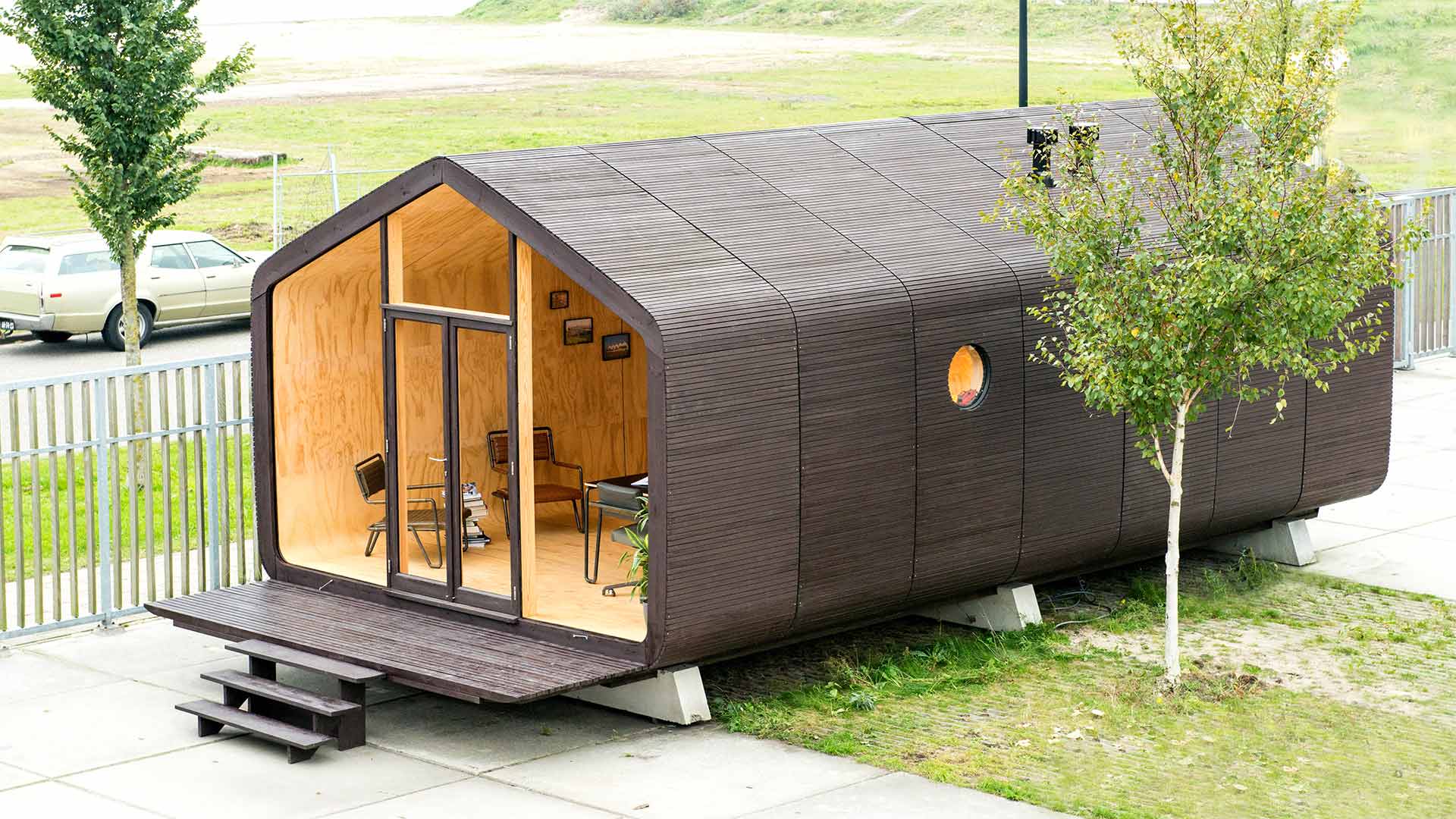 La Wikkelhouse, une maison en carton à emporter